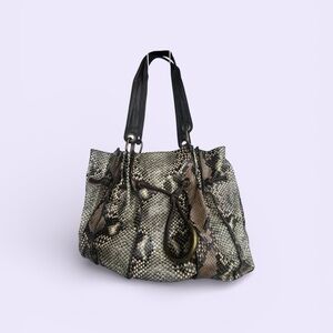 Vintage Snake Print Jessica Simpson Tote Bag